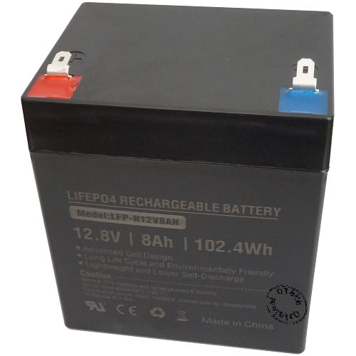 Batt type LFP1208 (90x70x105mm) avec BMS 12.8V LifePO4 8Ah