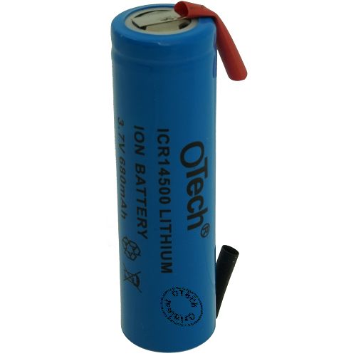 ACCUS type ICR14500 Pattes à souder 3.7V Li-Ion 680mAh