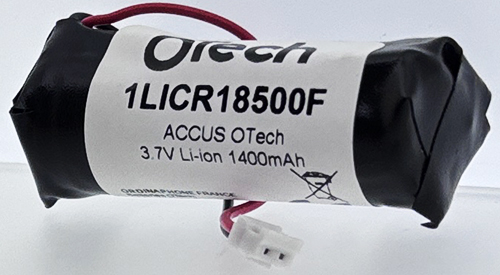 ACCUS type ICR18500 JST PHR-2P 3.7V Li-Ion 1400mAh