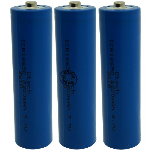 ACCUS type ICR18650 X3 Electrode positive épaisse Li-Ion 3.7V 2200mAh