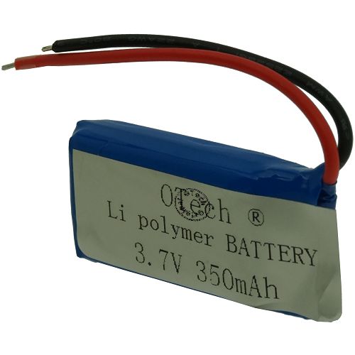 Batterie 1ICP8/20/38 (mm: 7.38x19.74x37.71) sortie fil 3.7V Li-Po 350mAh