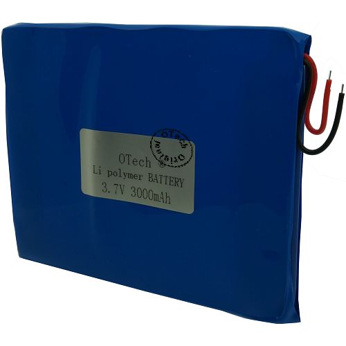 ACCUS LP377393 avec protect PCM (3.7x73x97mm) sortie fil + connecteurs à sertir 3.7V Li-Po 3000mAh