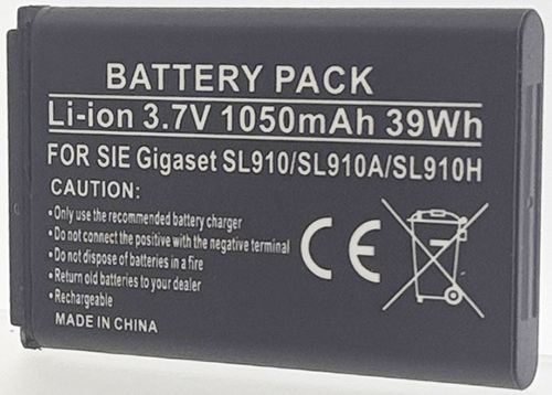 ACCUS type GIGASET SL910 /SL910A / SL910H 3.7V Li-Ion 1050mAh