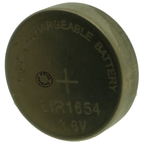 Bouton rechargeable (16x5.4mm) 3.6V Li-Ion 110mAh
