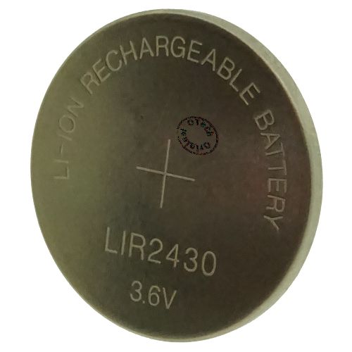 Bouton rechargeable (24x3mm) 3.6V Li-Ion 50mAh