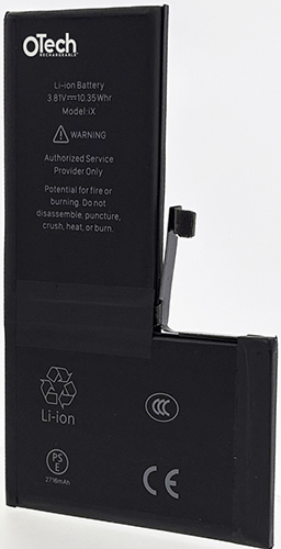 Batt OTech type iPh X (sans outils) 3.81V Li-Ion 2716mAh