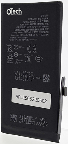 Batt type iPh 13 (sans outils) 3.84V Li-Ion 3231mAh