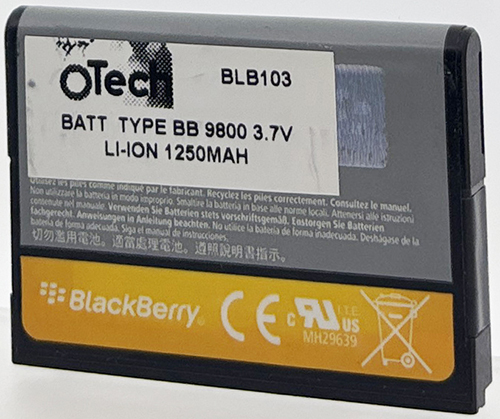 Batt type BB 9800 3.7V Li-ion 1250mAh