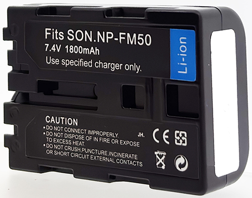 Batt type NP-FM50 7.4V Li-Ion 1800mAh