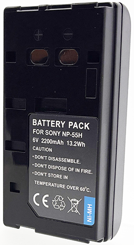 Batt type NP-55 (2contacts) Black 6V Ni-Mh 2200mAh