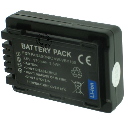 Batt type PAN VW-VBY100 3.7V Li-Ion 970mAh