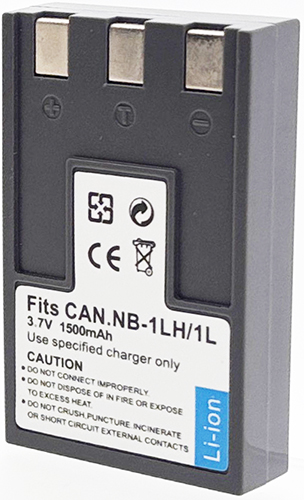 Batt type NB-1L/1LH 3.7V Li-Ion 1500mAh