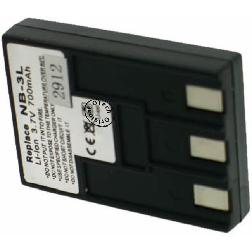 Batt type CAN NB-3L black 3.7V Li-Ion 1000mAh