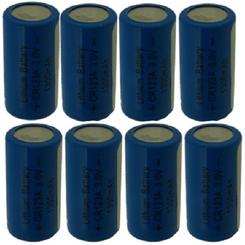 Batt type ICR123A Rechargeable 8X 3,7V Li-Ion 700mAh