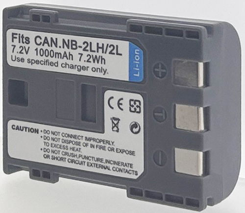 Batt type CAN NB-2L 7.2V Li-Ion 1000mAh