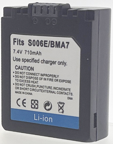 Batt type PAN CGA-BMA7 / S006E (18.7 mm ép.) Black 7.4V Li-Ion 710mAh
