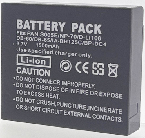 Batt type PAN CGA-S005E 3.7V Li-Ion 1500mAh