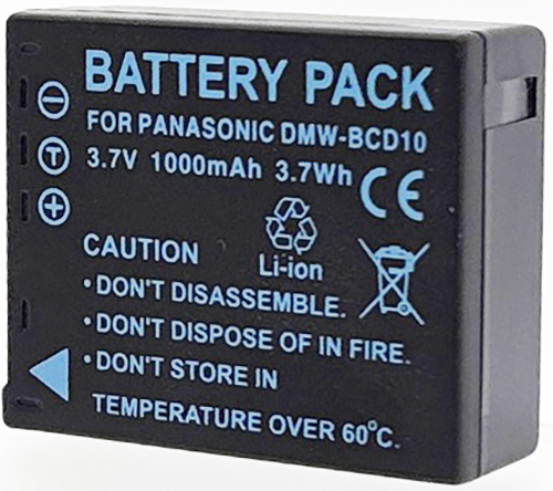 Batt type PAN DMW-BCD10 / CGA-S007E 3.7V Li-Ion 1000mAh