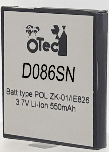 Batt type POL ZK-01/IE826 3.7V Li-Ion 550mAh