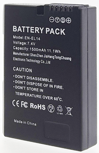 Batt type NIK EN-EL14 7.4V Li-Ion 1500mAh