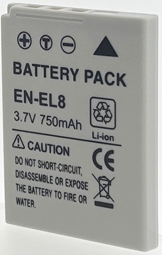 Batt type NIK EL-EL8 3.7V Li-Ion 750mAh