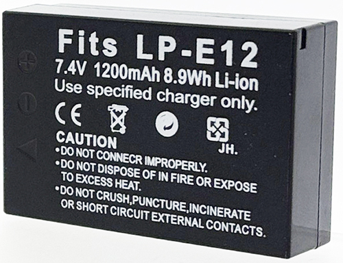 Batt type CAN LP-E12 7.4V Li-Ion 875mAh