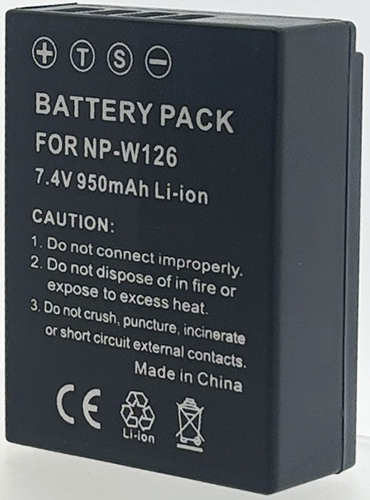 Batt type FUJ NP-W126 7.4V Li-Ion 950mAh