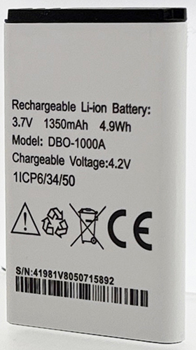 Batt type DOR DBO - 1000A 3.8V Li-Ion 1350mAh