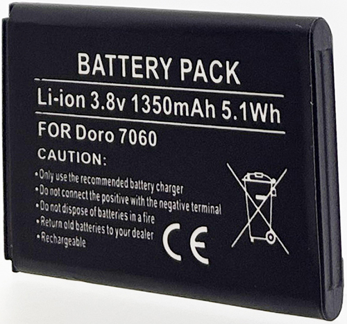 Batt OTech pour DOR 7060 3.8V Li-Ion 1350mAh