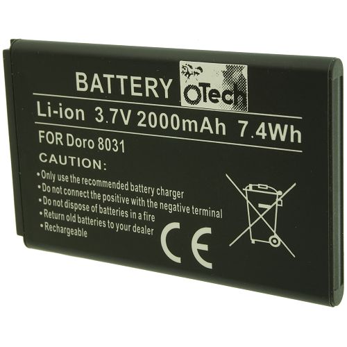 Batt type DOR BDA 2000A / 8031 3.7V Li-Ion 2000mAh