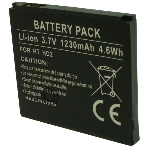 Batt type HT HD2 3.7V Li-Ion 1230mAh