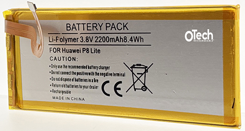 Batt type HUA P8 Lite (sans outils) 3.8V Li-Ion 2200mAh