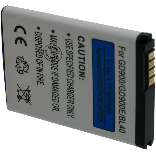 Batt type LG GD900 / GD900E / BL40 3.7V Li-Ion 600mAh