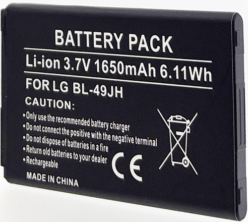 Batt type LG K3 / BL-49JH 3.7V Li-Ion 1650mAh