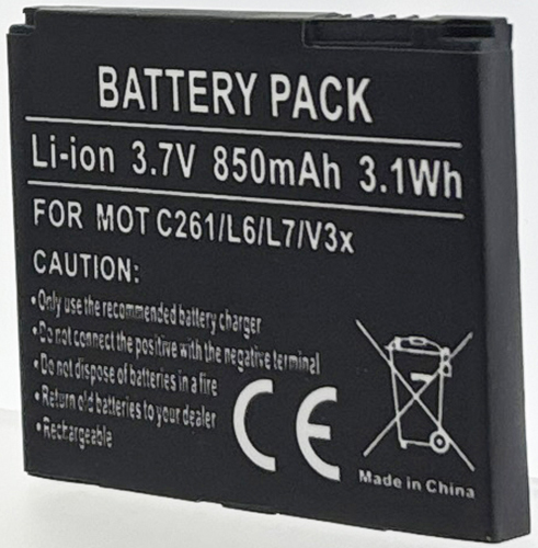 Batt type MOT BC50 / C261 3.7V Li-Ion 850mAh