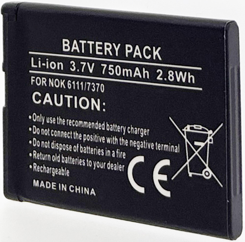 Batt OTech pour NOK BL-4B / 6111 3.7V Li-Ion 750mAh