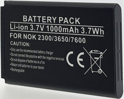 Batt type NOK BL-5C / 2300 3.7V LI-Ion 1000mAh