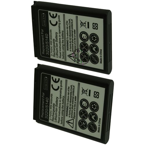 Batt Type NOK BL-5B / 3220 X2 3.7V Li-Ion 900mAh