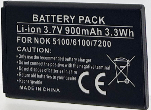 Batt type NOK 5100 3.7V Li-Ion 900mAh