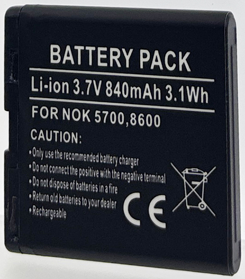 Batt type NOK BP-5M / 5700 3.7V Li-Ion 840mAh