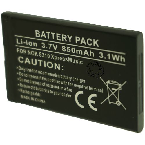 Batt type NOK 5310 3.7V Li-Ion 850mAh