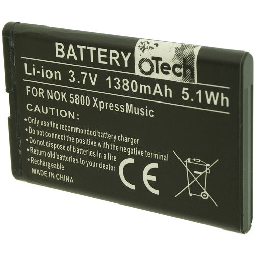 Batt type NOK 5800 3.7V Li-Ion 1380mAh