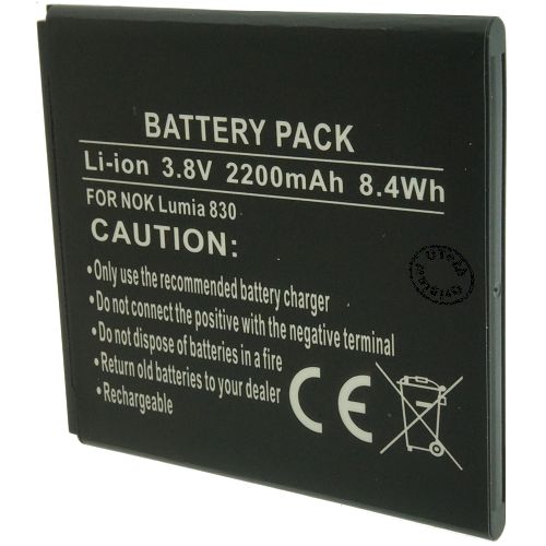 Batt type NOK Lumia 830 3.8V Li-Ion 2200mAh