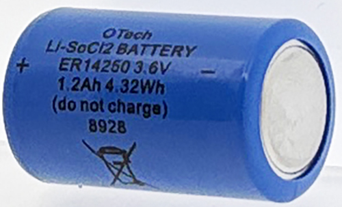 PILE Li-SoCl2 (Lithium Chlorure de Thionyle)Type ER14250 terminaisons standard 3.6V 1.2Ah