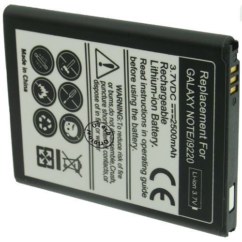 Batt type SAM GALAXY Note / i9220 3.7V Li-Ion 2500mAh